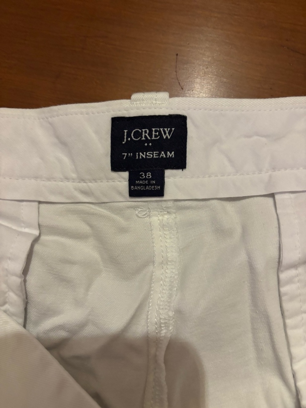 J. Crew White 7" Inseam Cotton Shorts - Classic Waistband